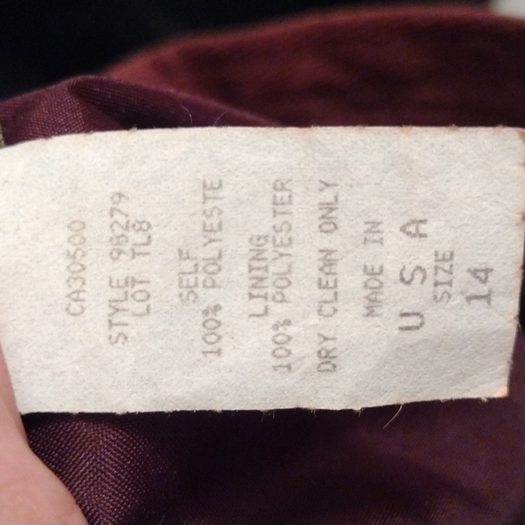 Johanne Claire  Creations  Reddish Brown Lined Button Down Front  Maxi S… - Picture 7 of 7